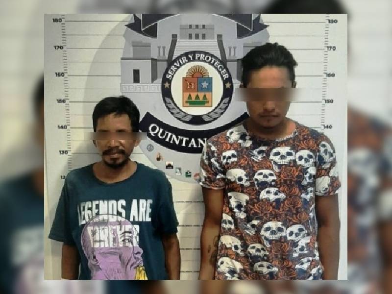 Detiene a dos sujetos por robar en una escuela de Cancún