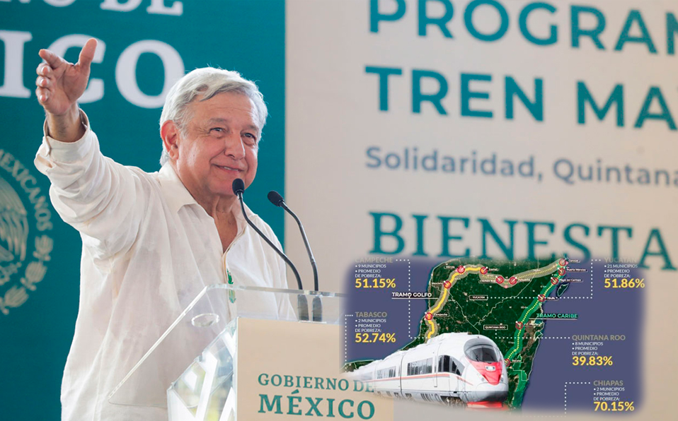 AMLO anuncia nuevo trazo del Tren Maya en su paso por Quintana Roo