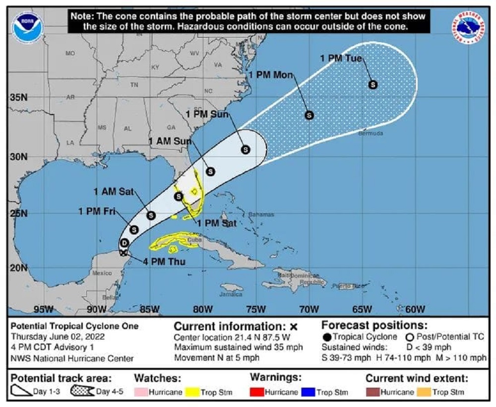 Se forma la primera depresión tropical sobre Quintana Roo
