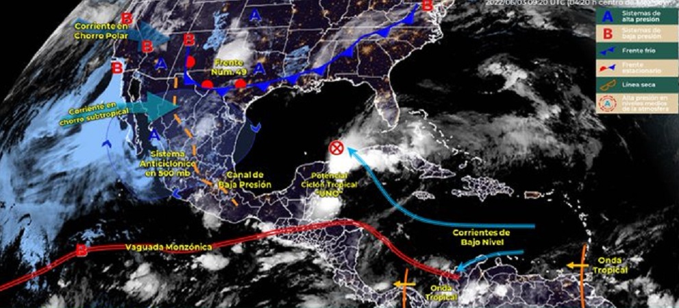 Se aleja de Quintana Roo el ciclón tropical “Uno”
