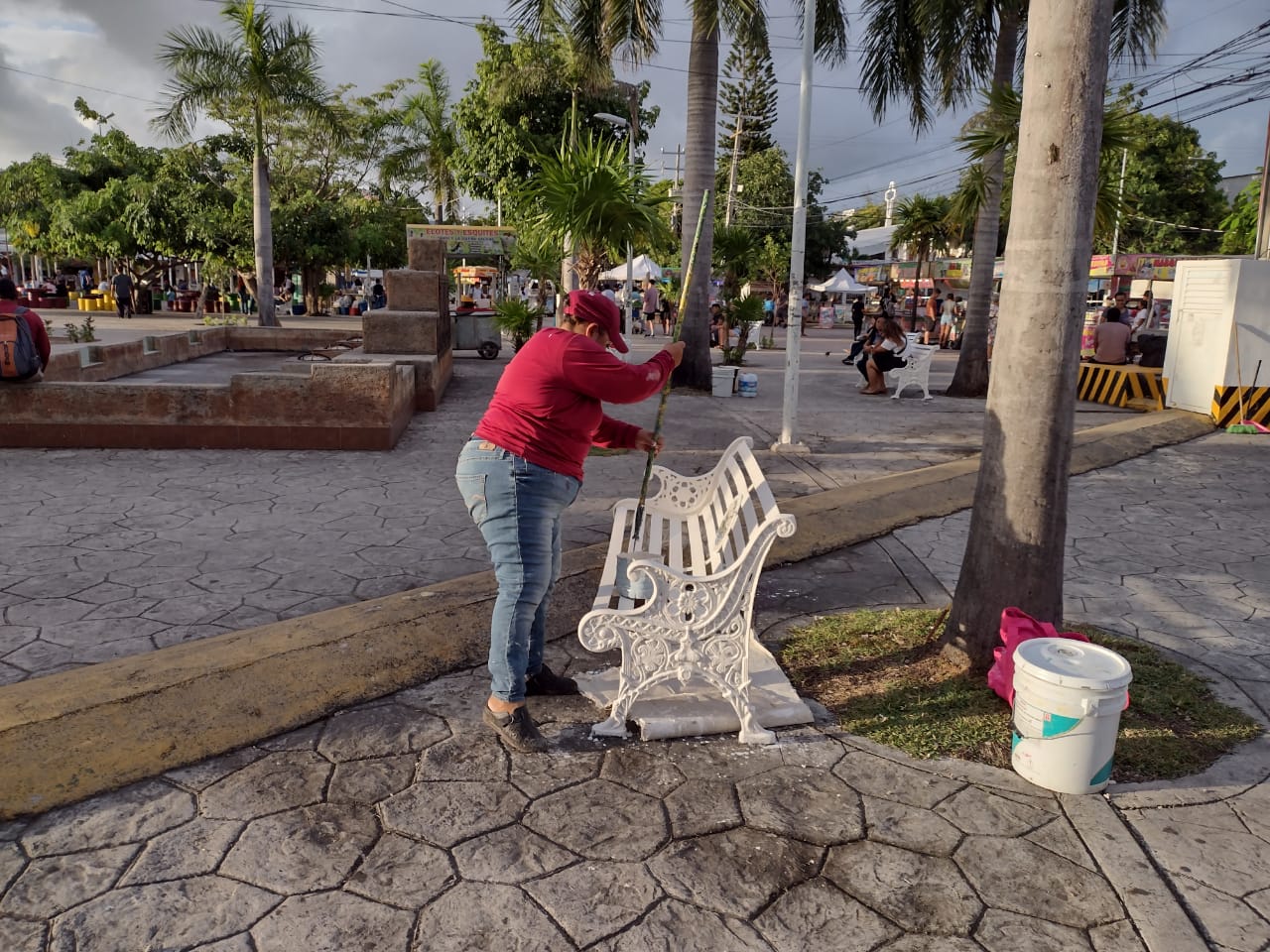 ‘Embellecen’ Parque de Las Palapas en Cancún